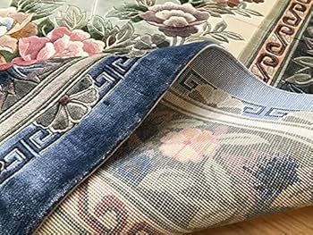 Amazon | 【中国段通 シルク 約3畳用 花に囲まれて】絨毯(じゅうたん